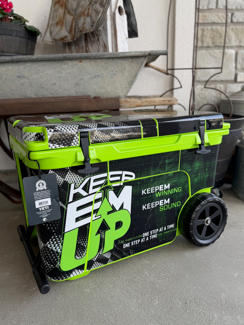 Wrapped Yeti Coolers