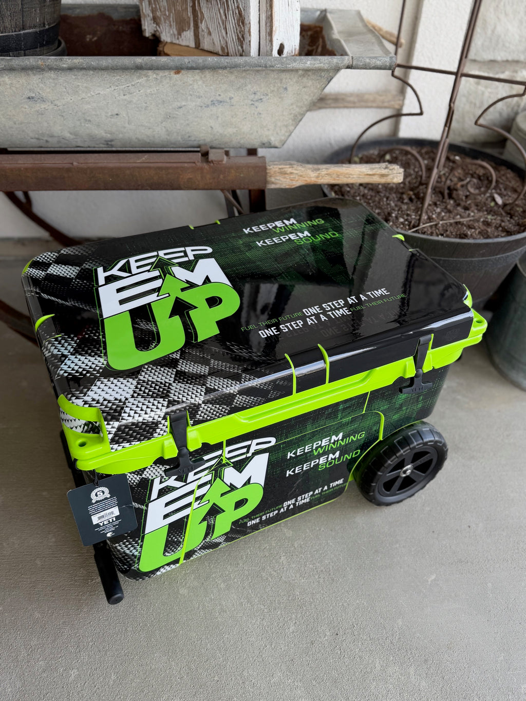 Wrapped Yeti Coolers
